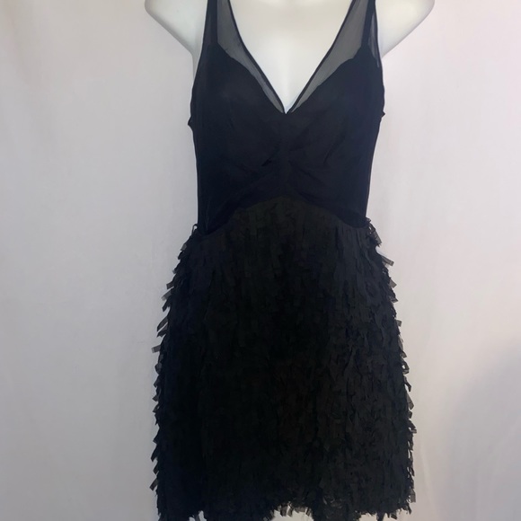 Eva Franco Black Fringe Cocktail Dress - Picture 10 of 11